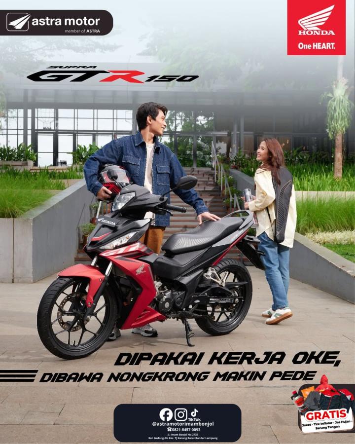 Honda Supra GTR 150: Solusi Berkendara Tangguh untuk Kerja dan Gaya di Bandar Lampung